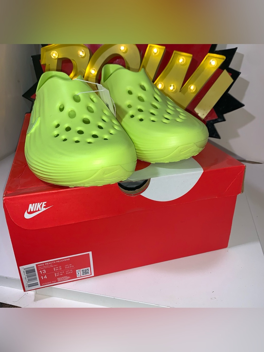 Nike ReactX Rejuven8 Men's Size 13: neon yellow-green (Volt Ice); New w/Box